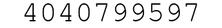 Number 4040799597.