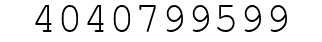 Number 4040799599.