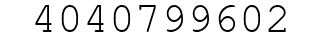 Number 4040799602.