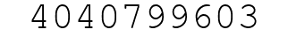Number 4040799603.