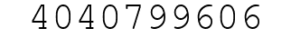 Number 4040799606.