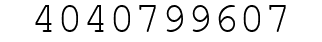 Number 4040799607.