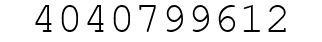 Number 4040799612.
