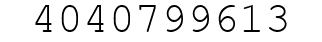 Number 4040799613.