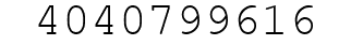 Number 4040799616.