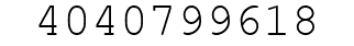 Number 4040799618.