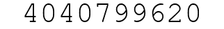 Number 4040799620.