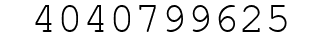 Number 4040799625.