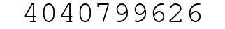 Number 4040799626.