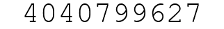 Number 4040799627.