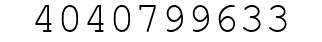 Number 4040799633.