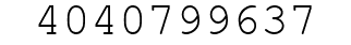 Number 4040799637.