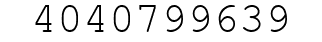 Number 4040799639.