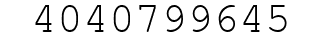 Number 4040799645.