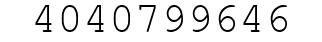 Number 4040799646.