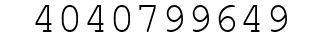 Number 4040799649.