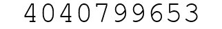 Number 4040799653.