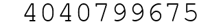 Number 4040799675.