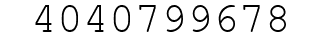Number 4040799678.
