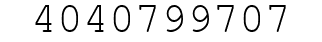 Number 4040799707.