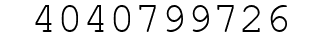 Number 4040799726.