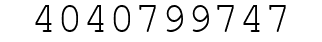 Number 4040799747.