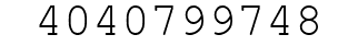 Number 4040799748.