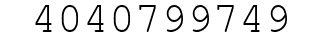 Number 4040799749.