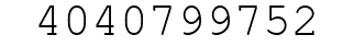 Number 4040799752.