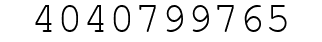 Number 4040799765.