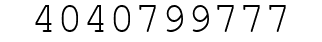 Number 4040799777.
