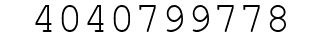 Number 4040799778.