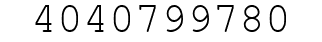 Number 4040799780.