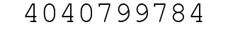 Number 4040799784.