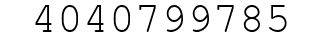 Number 4040799785.