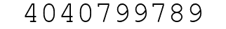 Number 4040799789.