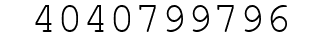 Number 4040799796.