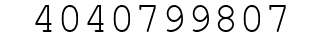 Number 4040799807.