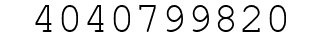 Number 4040799820.