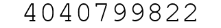 Number 4040799822.