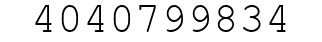 Number 4040799834.