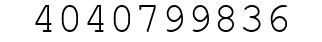 Number 4040799836.