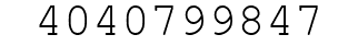 Number 4040799847.