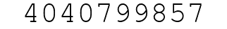 Number 4040799857.