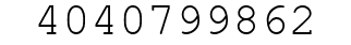 Number 4040799862.