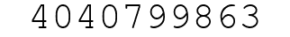 Number 4040799863.