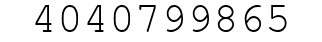 Number 4040799865.
