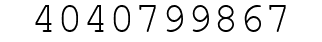 Number 4040799867.