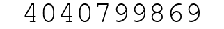Number 4040799869.