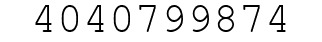 Number 4040799874.